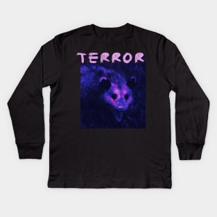 Purple Terror Possum Kids Long Sleeve T-Shirt